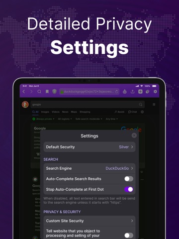 Onion Browser for TOR Networks iPad screenshot