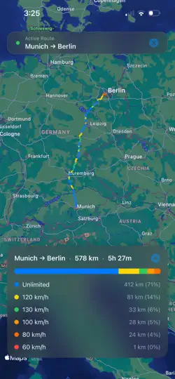Capture d'écran de Autobahn Map sur iPhone 6