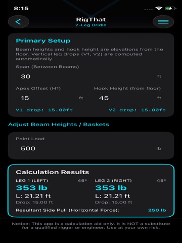 RigThis iPad screenshot