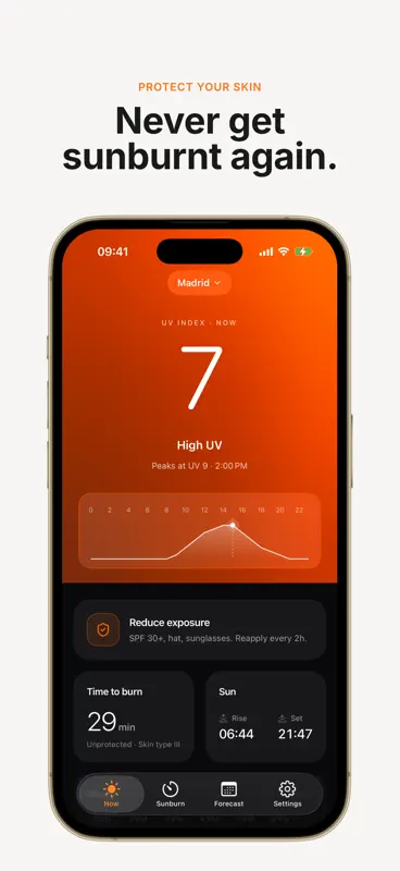 Suncap: UV Index & Sunscreen screenshot 1 of 7