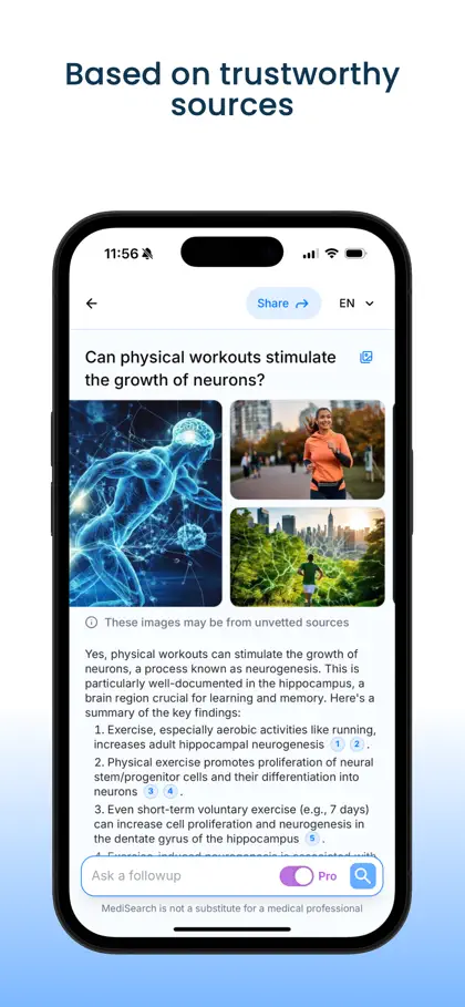Screenshot 3 di 6 di MediSearch AI