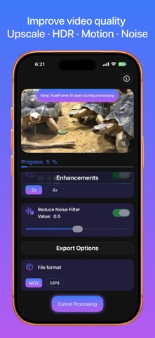 TrueFrame AI: 视频增强 screenshot