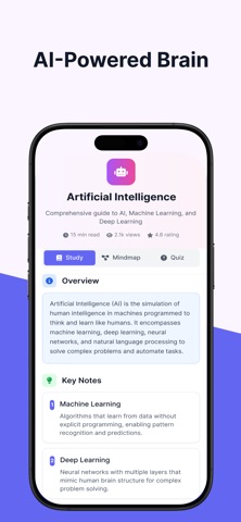 myMemo: AI Note & Mindmap Quiz Screenshot 2 of 6