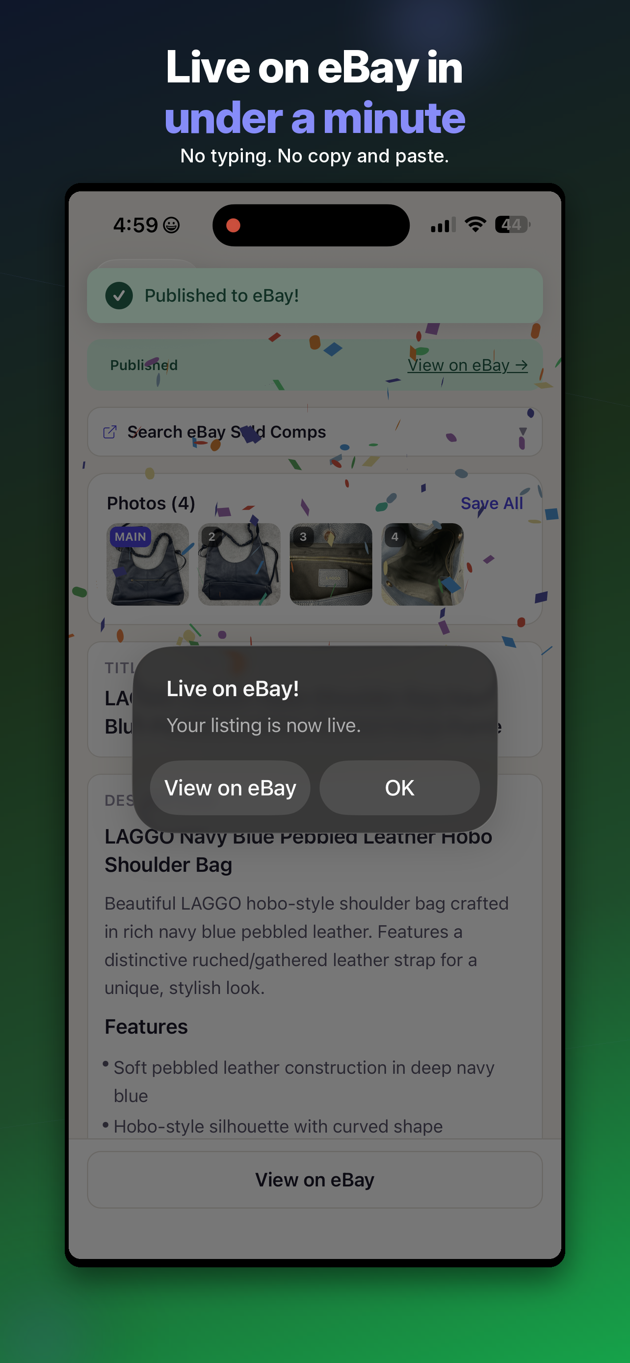 Vendlists: AI eBay Listing App screenshot 4
