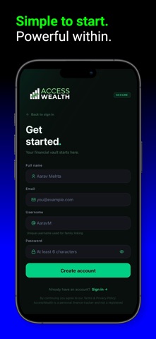 AccessWealth screenshot
