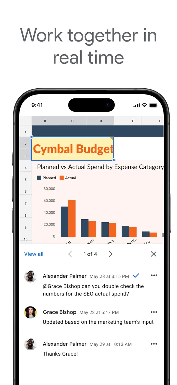 Screenshot #1 pour Google Sheets