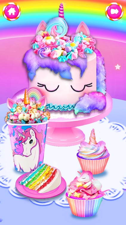 做饭游戏: 女生好玩的独角兽厨师做蛋糕公主早餐店小游戏大全