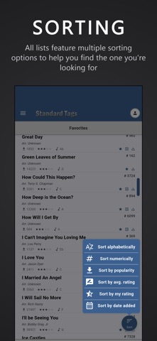 Standard Tags screenshot