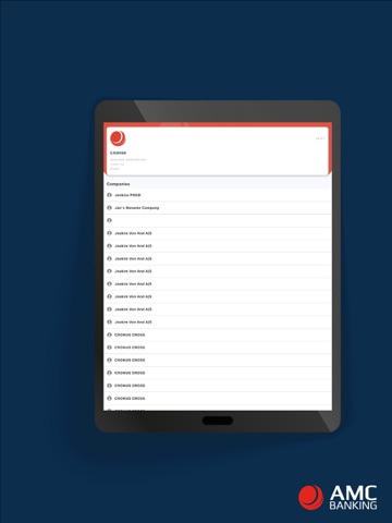 Amc Banking iPad screenshot