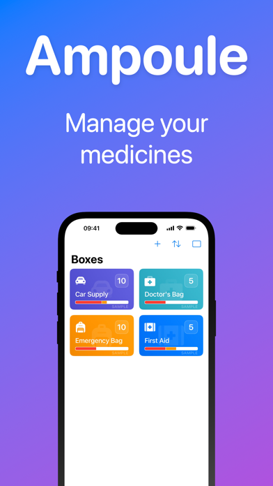 Ampoule 2 - Medical Inventory Screenshot
