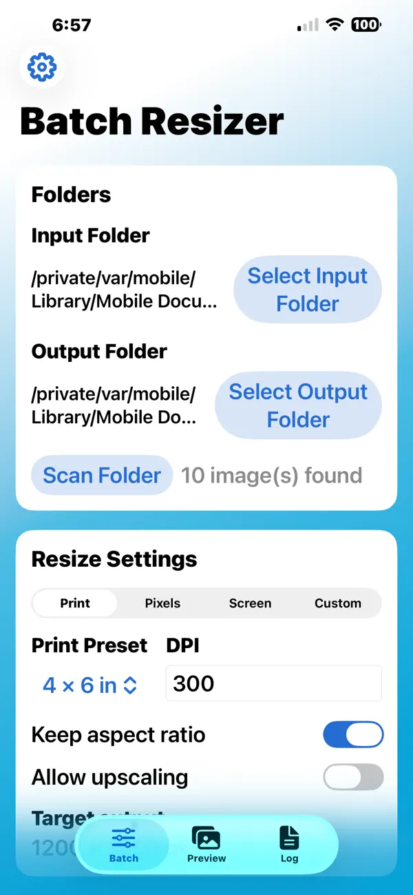 Screenshot #1 pour Batch Resizer