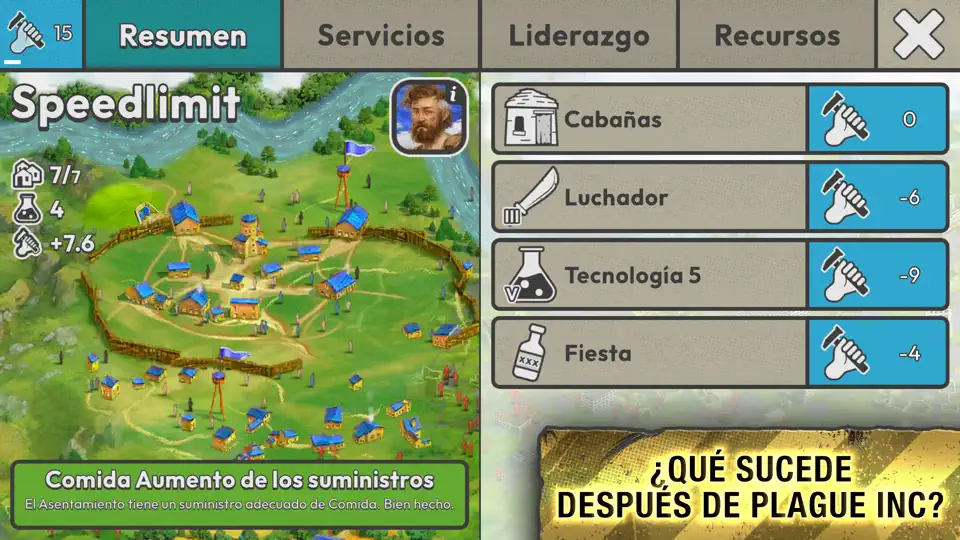 Captura de pantalla de After Inc. en iPhone 9