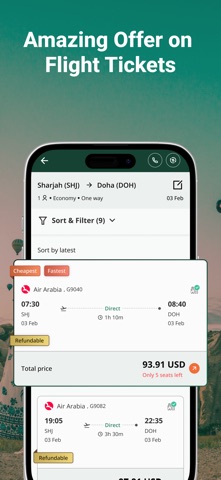 HudHudTrip: Flights & Hotels app screenshot 3