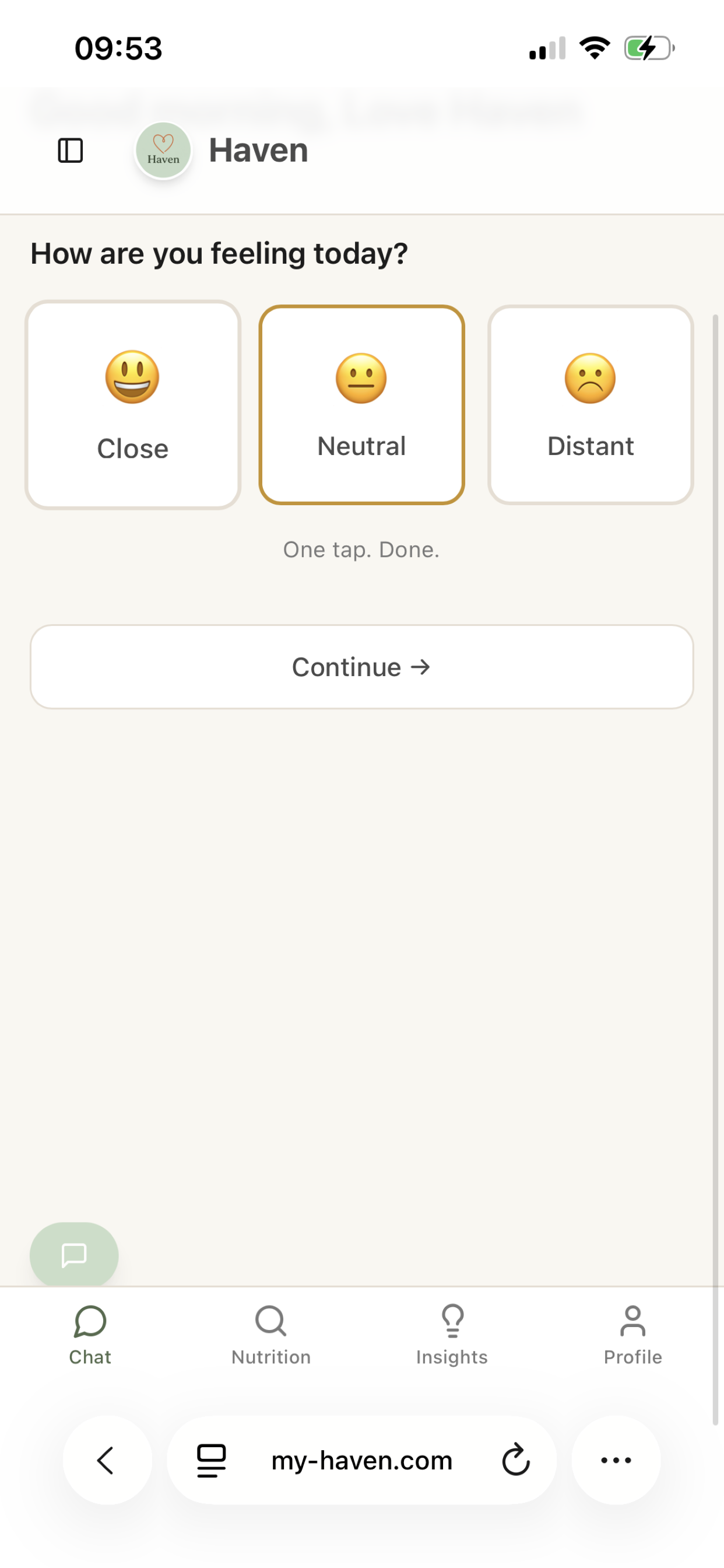 Haven: Relationship Nutrition screenshot 6