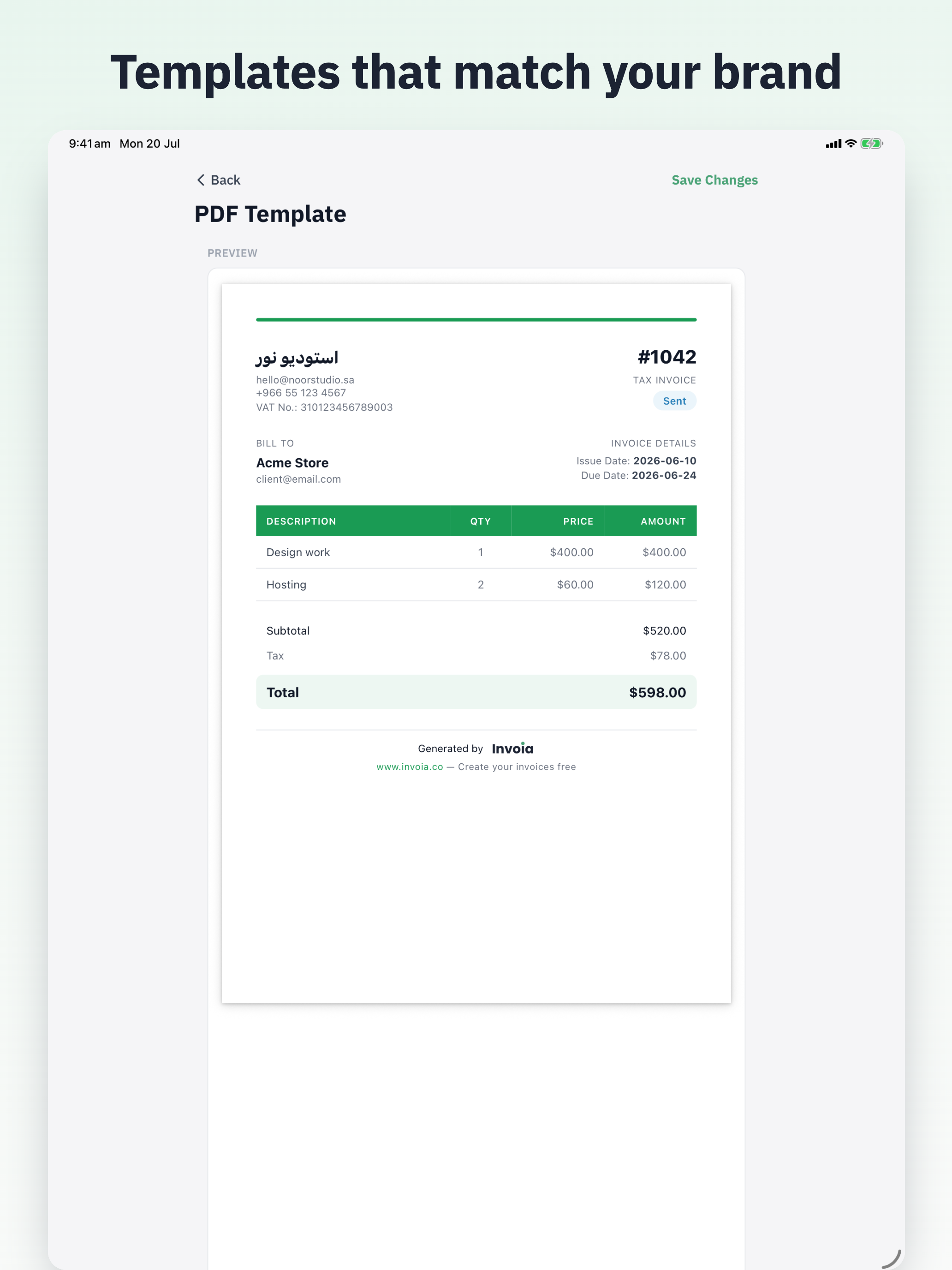 Invoia: ZATCA Invoice & VAT screenshot 11