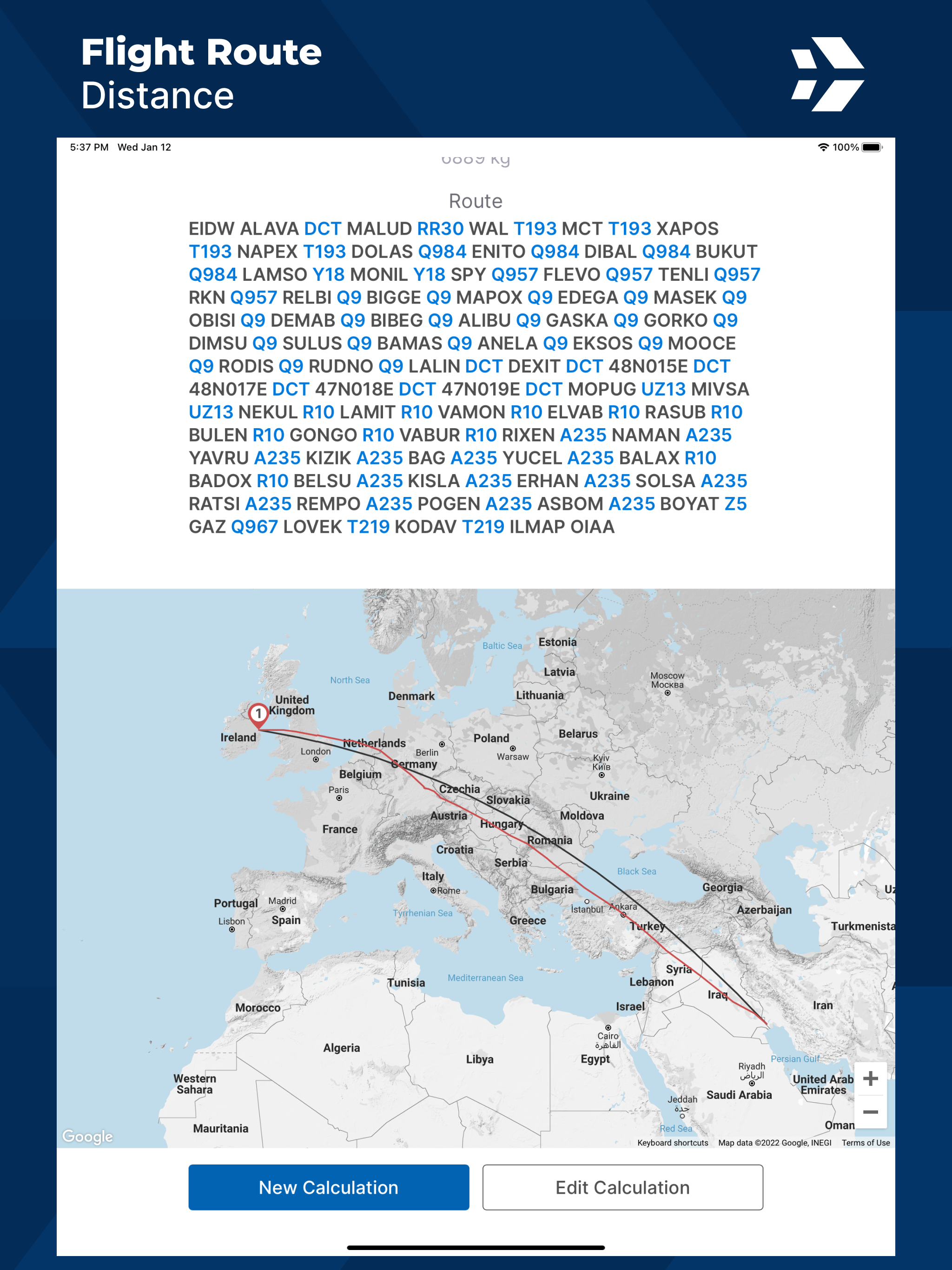 Flight Time Calculator