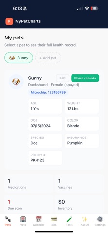 MyPetCharts Screenshot 1 of 6