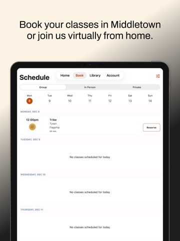 Pilates Oasis Studio iPad screenshot