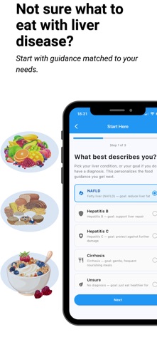 Liver Nutrition App iPhone screenshot