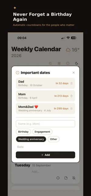 WeekSpark: Weekly Planner screenshot 2