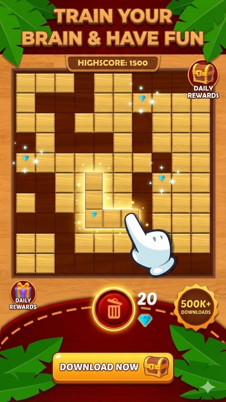 Wood Block Puzzle: Mind Wood screenshot 2