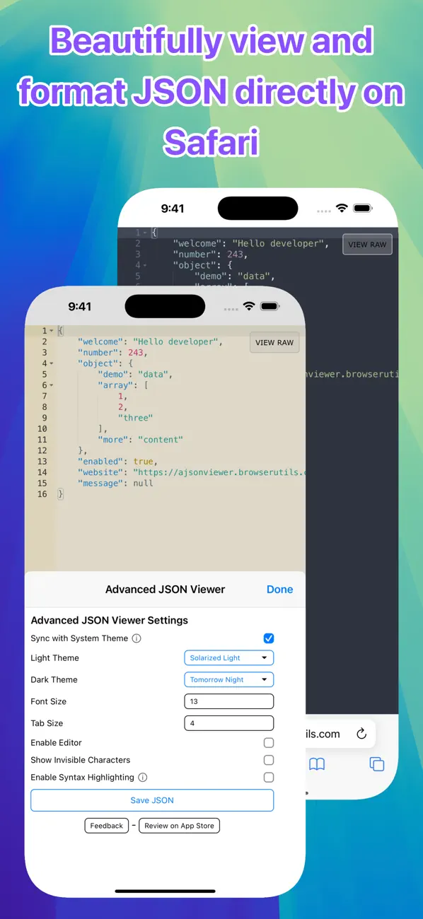 #1. Advanced JSON Viewer (iOS) Ved: Acrogenesis LLC