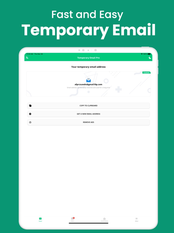 #1. Temporary Email Pro (iOS) Podle: Hoang Dai