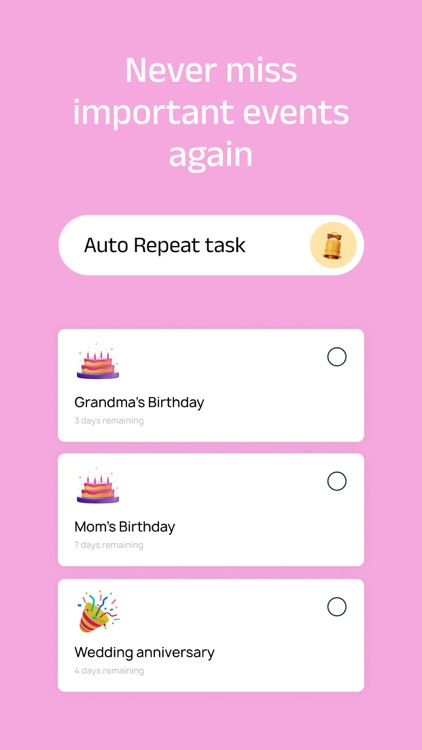 Tikk: reminder & daily planner
