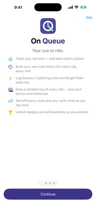 On Queue: Theme Park Waits screenshot 1