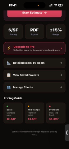 PaintPro - Painting Estimates iPhone screenshot