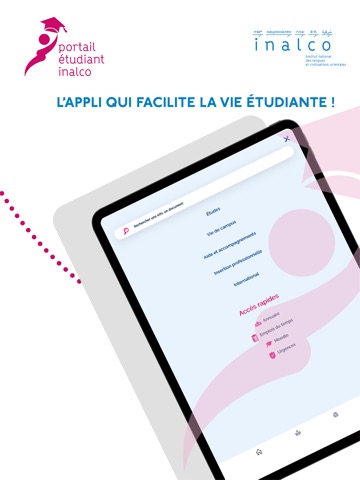 Portail étudiant Inalco iPad screenshot 5