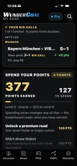WunderGoal: Soccer Predictions screenshot 4