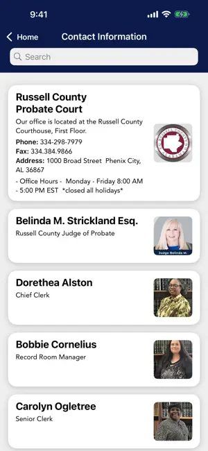 Russell Co. Probate Office AL screenshot 2