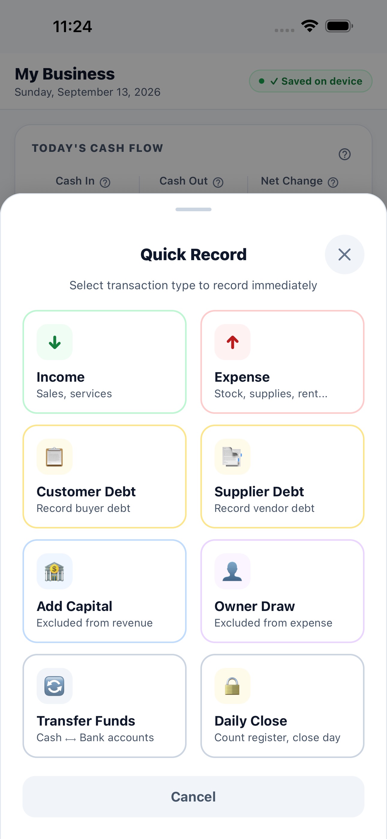Screenshot 2 of BizNote: Cash Book & Debts