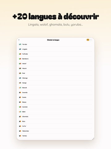 Jossmo - Langues africaines iPad screenshot 2