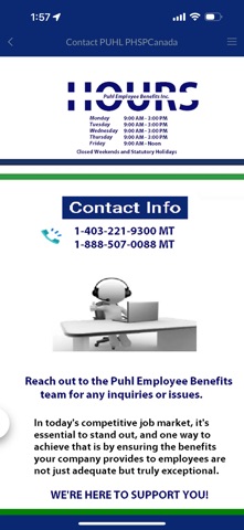 PHSPCanada Employee Benefits iPhone screenshot