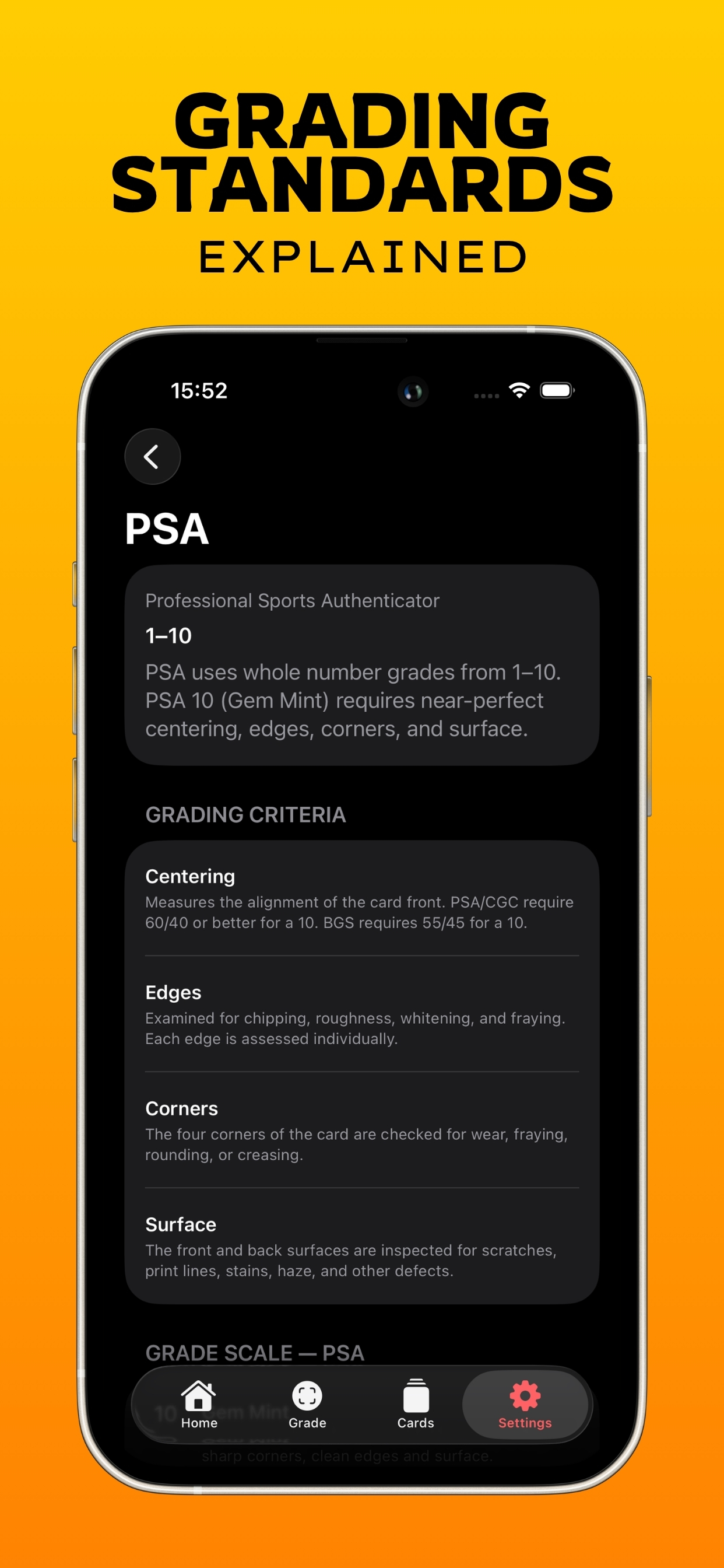 Card Grader App