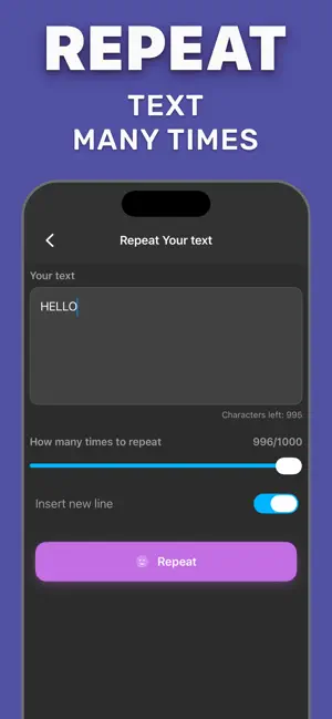 Text Repeater Generator screenshot 2