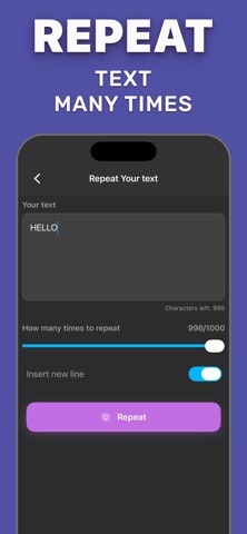 Text Repeater Generator Screenshot 2 of 3