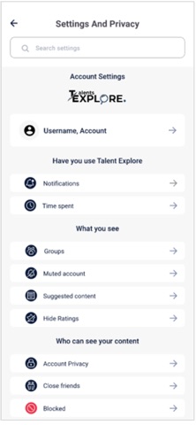 Talents Explore screenshot