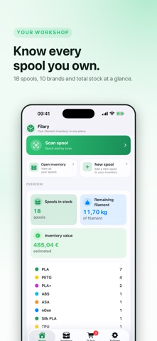 Filary — 3D Filament Tracker Screenshot 1 of 5