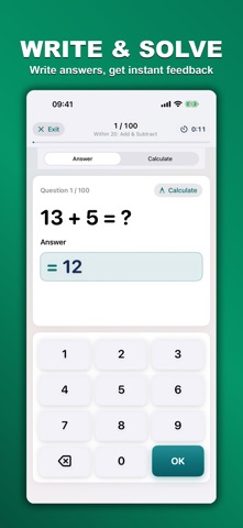 MathBoard: Mental Arithmetic iPhone screenshot