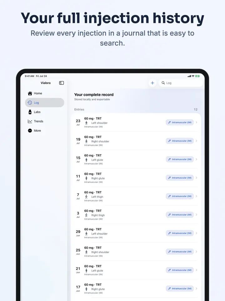 Vialora on iPad: screenshot 6 of 8