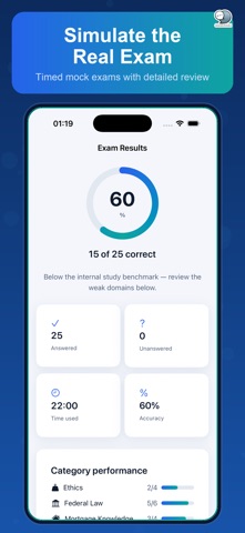 NMLS Mortgage Exam Coach by CS iPhone screenshot