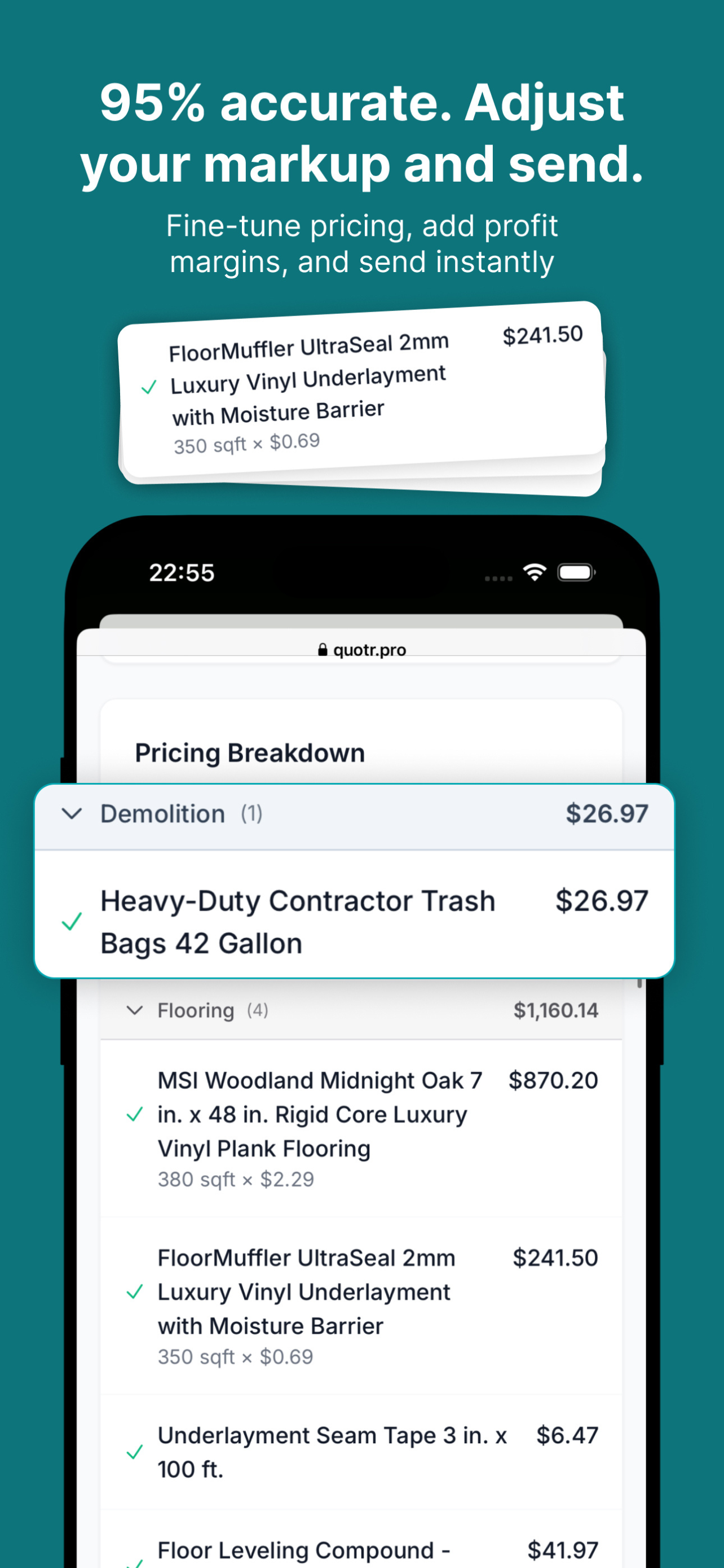 Quotr Pro - AI Estimate Maker screenshot 5