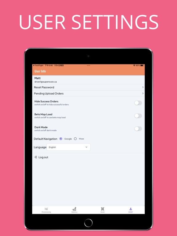 superRoute NA iPad screenshot 4 - Utilities app