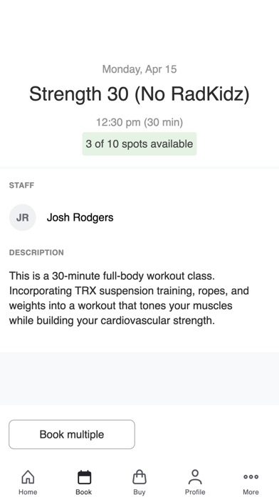Radius Fitness Mesa Screenshot