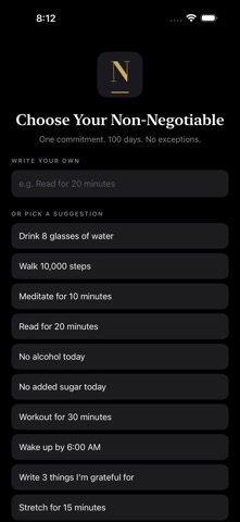 Non-Negotiable 100 Screenshot 2 of 4