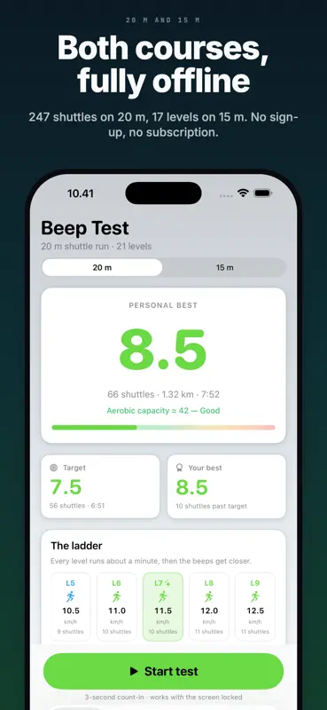 Beep Test & PACER Trainer screenshot 5 of 6