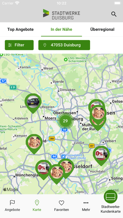 Stadtwerke-Kundenkarte Screenshot